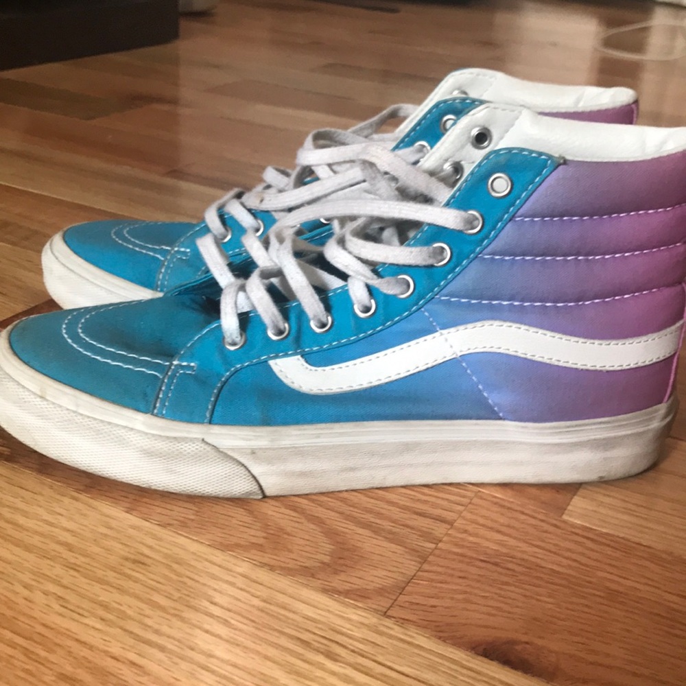 BLUE AND PINK OMBRE VANS